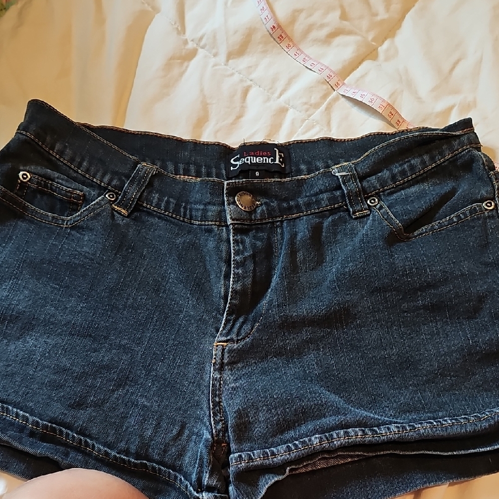 Dark Blue Denim Shorts